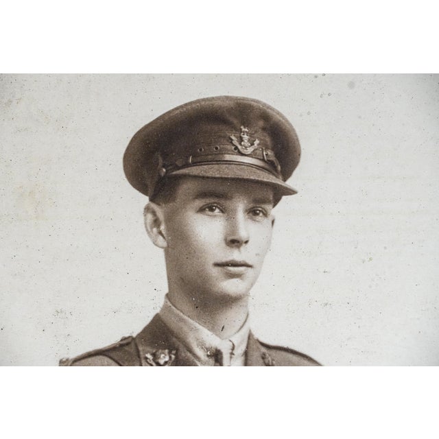 Fascinating World War I Framed Antique Studio Photograph of British Soldier in Uniform Militaria Home Decor For Sale In New York - Image 6 of 11