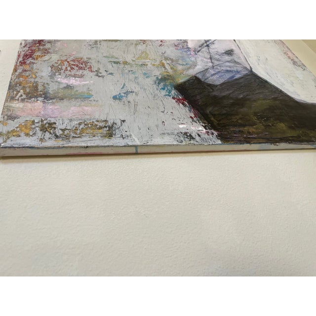 Gray "All You Need Is Love" Abstract Painting For Sale - Image 8 of 9