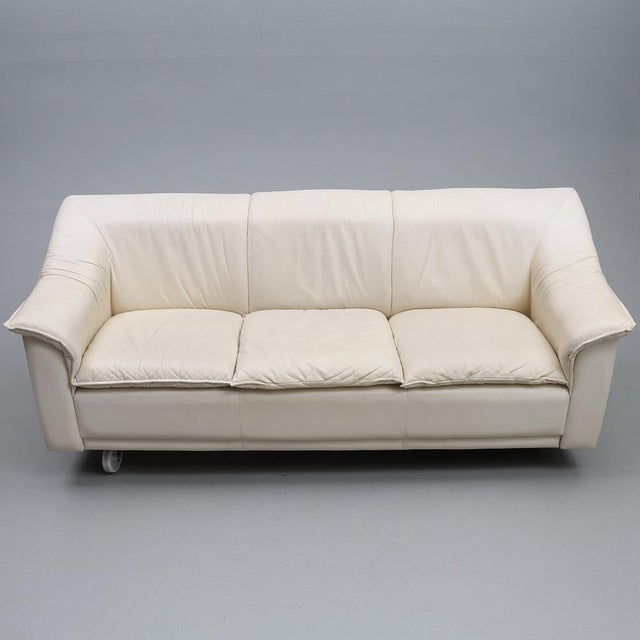 Vintage Leather Sofa Set, 1980s, Set of 2 For Sale - Image 10 of 17