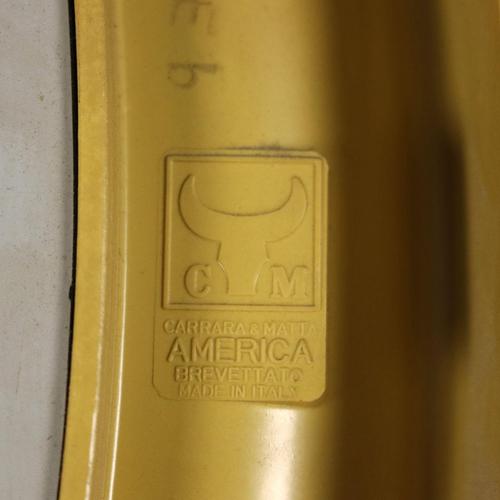 Yellow American Mirror from Carrara & Mattas, 1970s For Sale - Image 8 of 9