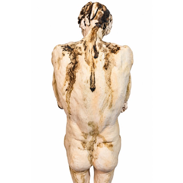 Expressionist Male Figurative Ceramic Sculptures – Set of 3 For Sale - Image 12 of 12