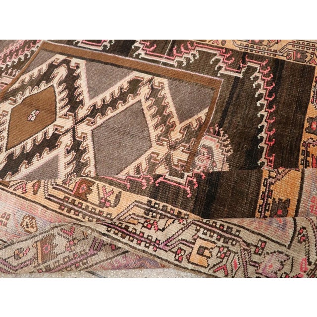Galerie Shabab Collection Mid-20th Century Turkish Anatolian Wide Gallery Runner For Sale - Image 9 of 10
