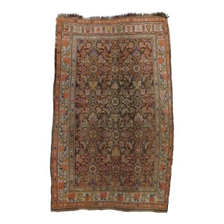Early 20th Century Antique Hand Knotted Caucasian Wool Rug 4'7"x 7'5" For Sale