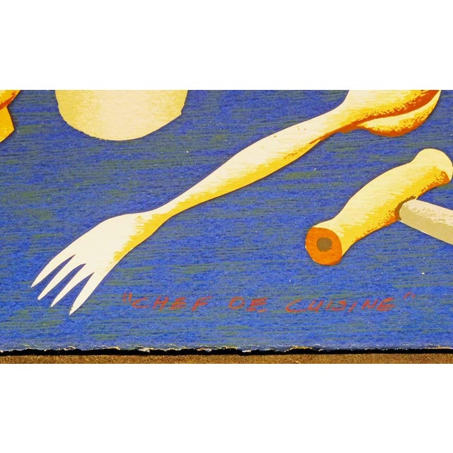 "Chef de Cuisine" Original Limited Edition Serigraph on arches paper by Anton Arkhipov Hand signed by the artist Art Size:...