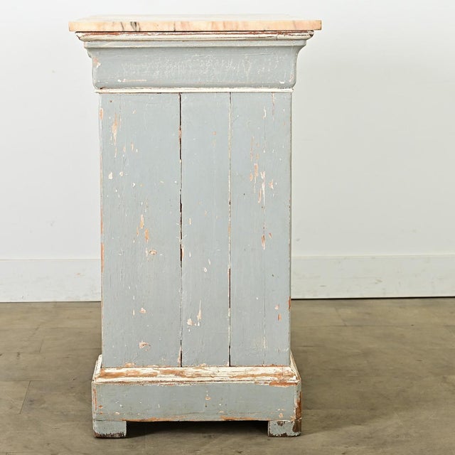 19th Century French 19th Century Marble-Top Painted Shop Counter For Sale - Image 5 of 15