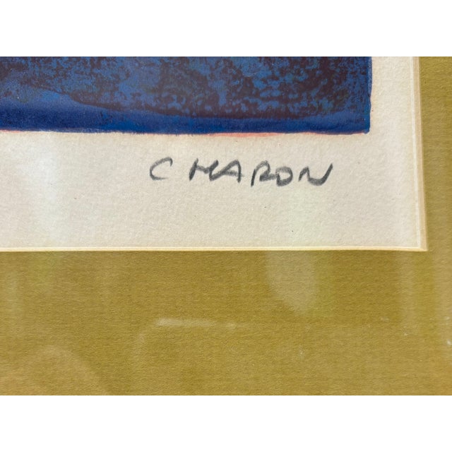 French 1970s Guy Charon Tulipes Au Pot d'Etain Lithograph 266/375 - Framed For Sale - Image 3 of 8