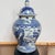 Chinoiserie Vintage Blue & White Chinoiserie Dragon Ginger Jar Table Lamp on Black Stand For Sale - Image 3 of 7