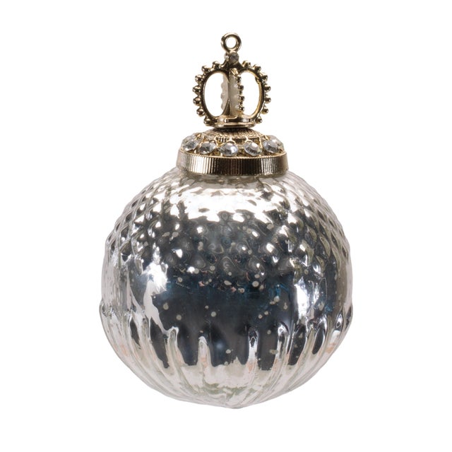 Add a touch of timeless elegance to your holiday décor with this set of 2 glass ornaments. Each ornament features a...