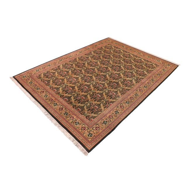 Designed with mesmerizing intricacy and gorgeous color palette, this hand-knotted masterpiece demonstrates the beauty and...