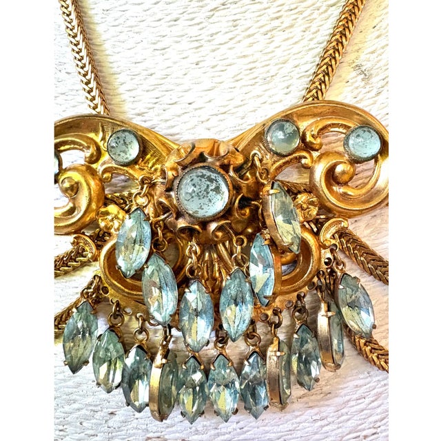 Early 20th Century Early 20th Century Art Deco Gold Fill and Rhinestone Necklace For Sale - Image 5 of 5