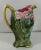 Art Nouveau Early 1900s Majolica Pink Flowers Pitcher Onnaing For Sale - Image 3 of 6