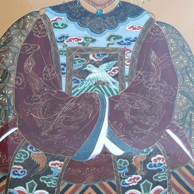 Chinese Pair of Chinese Deity Colored Prints With Gilt Frames Mid 20th Century For Sale - Image 3 of 12