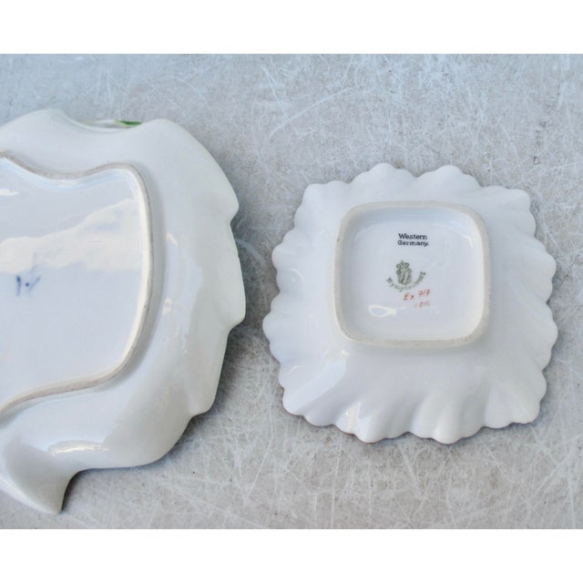Ceramic Pair of Meissen Style Porcelain Dishes For Sale - Image 7 of 8