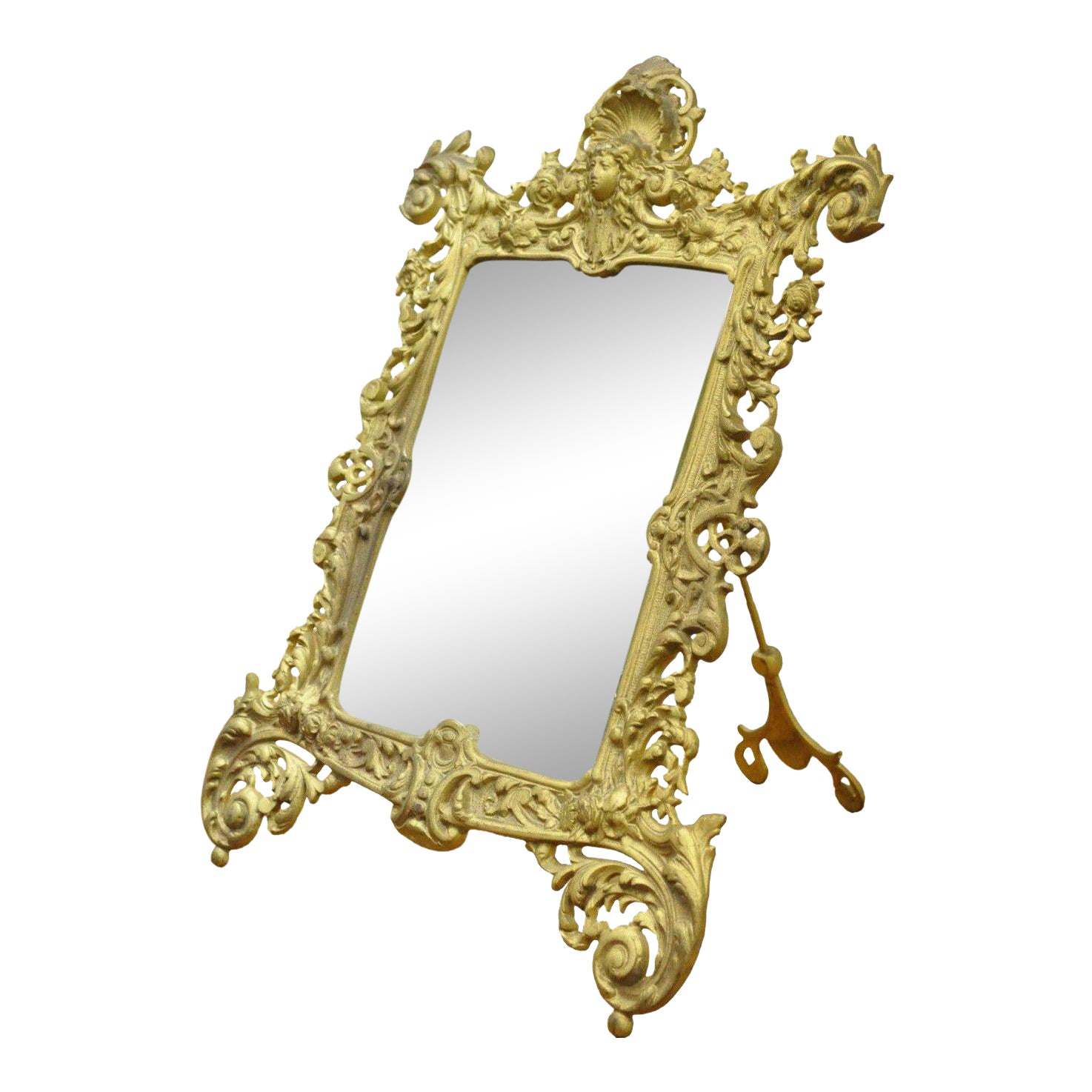 Antique Victorian Gold Gilt Iron Bronze Bradley Hubbard B H Table Vanity Mirror Chairish Great savings free delivery / collection on many items. antique victorian gold gilt iron bronze bradley hubbard b h table vanity mirror