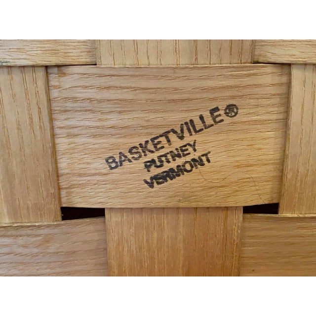 1980s 1980s Basketville Putney Vt Hand-Painted Picnic Basket For Sale - Image 5 of 8