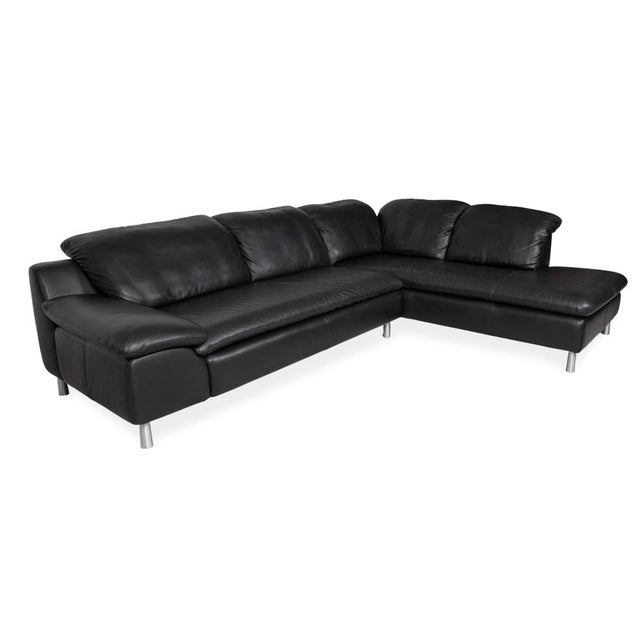 Modern Black Leather Corner Sofa from Willi Schillig For Sale - Image 3 of 15