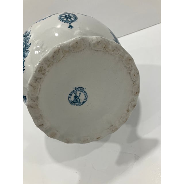 English Antique English Ironstone Pitcher For Sale - Image 3 of 8
