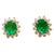 8 Ct Oval Colombian Emerald & 2.5 Ct Diamond Post Back Earrings 18 Kt White Gold For Sale - Image 17 of 18