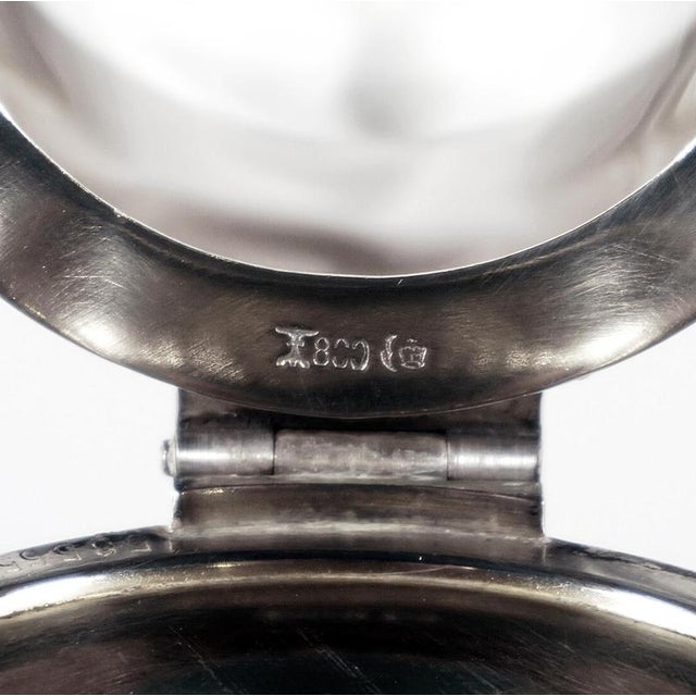 Silver Art Nouveau Carafe Cut Glass Decanter with Silver Mount from Koch & Bergfeld, 1890s For Sale - Image 8 of 9