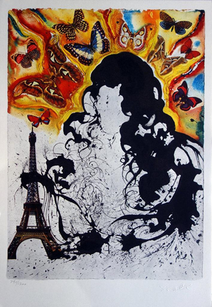 Salvador Dali, Paris (SNCF, Suite Papillon), Lithograph
