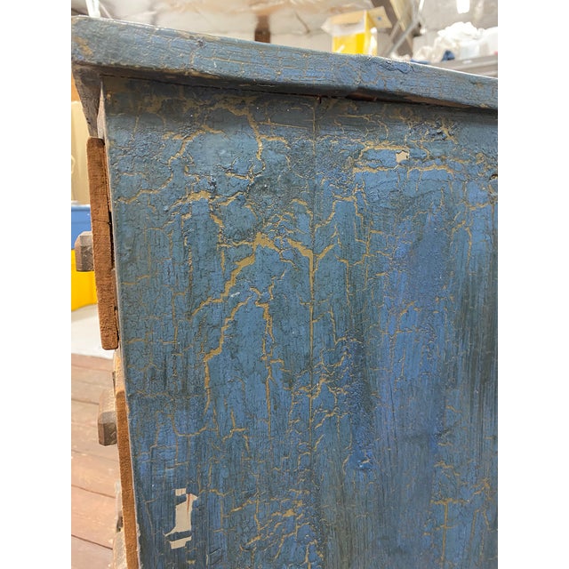 Early 20th Century Weathered Eight Drawer Apothecary Workshop Cabinet For Sale - Image 15 of 17