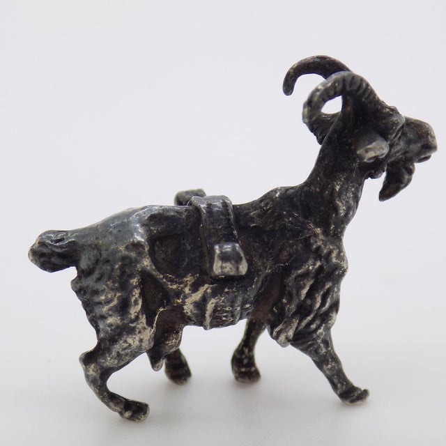 Vintage Italian Handmade Silver Goat, 1960s For Sale - Image 4 of 11