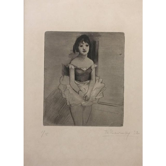 Theodore Stravinsky, Dancer Etching by Theodore Stravinsky, Modern, Edition of 15, 1920s, Etching For Sale - Image 7 of 7