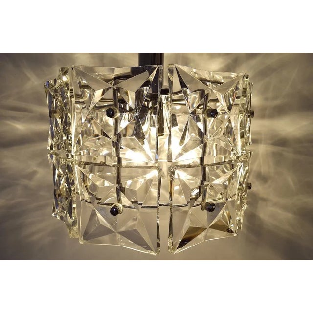 Kinkeldey Vintage German Geometric Pendant Lamp from Kinkeldey, 1960s For Sale - Image 4 of 8