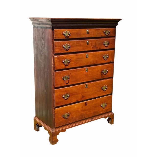 With our absolute highest compliments Bay Colony Antiques proudly offers this exceptional antique chest of drawers. This...