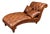 Vintage Cognac Leather Chesterfield Chaise Lounge, Attributed to Ralph Lauren Home For Sale