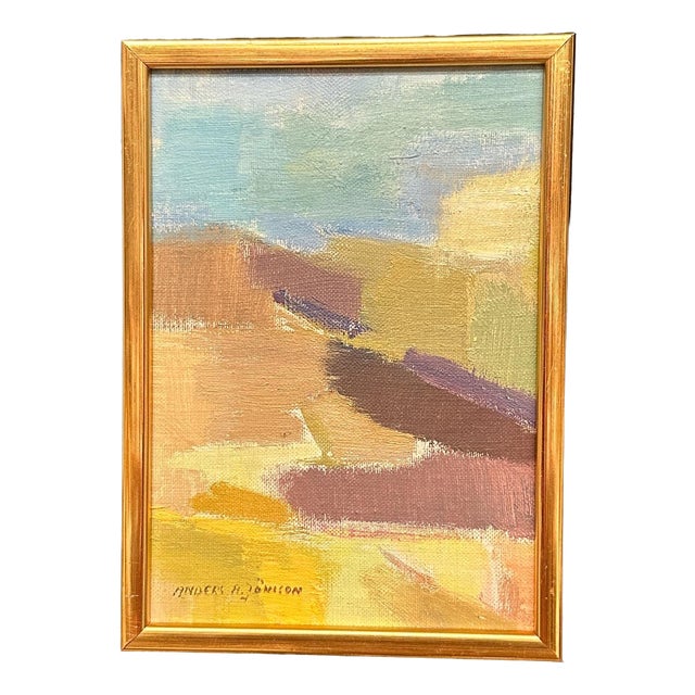 Anders A. Jönsson, Sommardag Krokås, 1960s, Oil Painting on Panel, Framed For Sale
