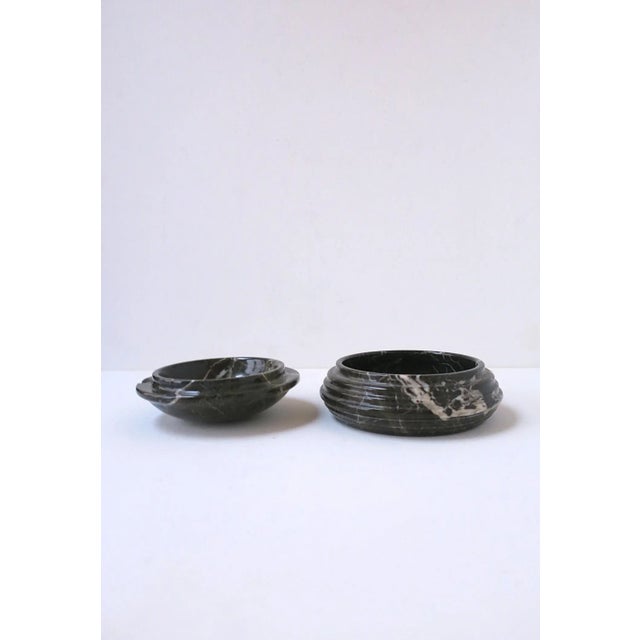 Marble Jewlery or Desk Box Dark Green For Sale - Image 13 of 14