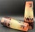 Orange Vintage Czech Art Glass Vases Painted Egyptian Silhouette Camel Hosch or Palda For Sale - Image 8 of 14