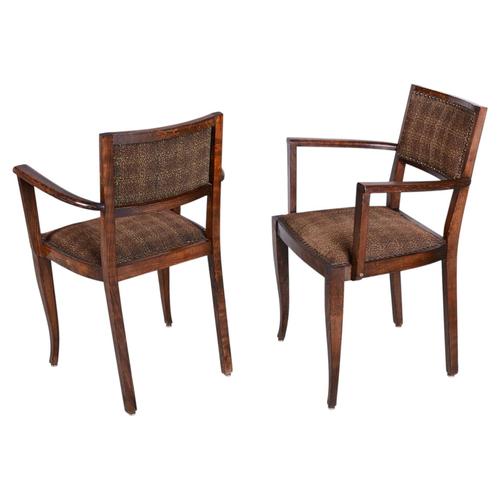 French Art Deco Chairs in Beech by Jules Leleu, 1930s, Set of 2 For Sale - Image 15 of 15