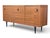 Wood Mid-Century Modern Teak Buffet Credenza With Sliding Doors & Adjustable Shelves For Sale - Image 7 of 15
