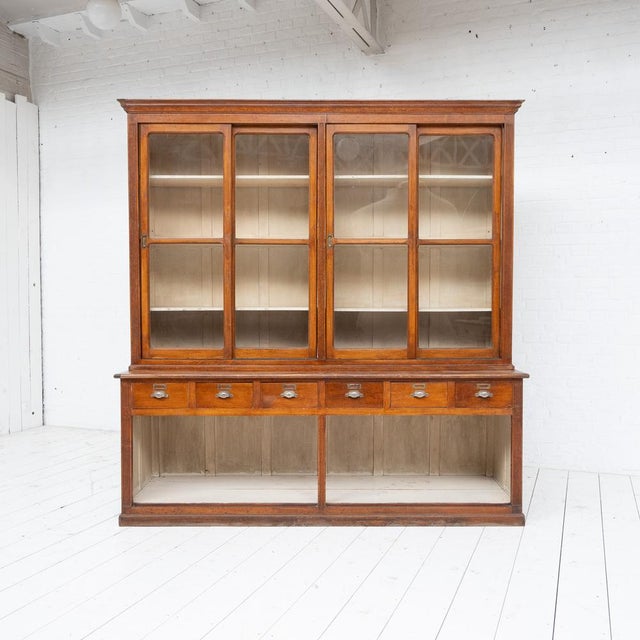 Bookcase with Sliding Doors, 1940s For Sale - Image 10 of 10