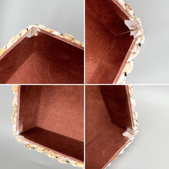 Vintage Coastal Seashell Covered Shell Encrusted Box – Coastal / Tropical For Sale - Image 10 of 18