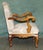 Antique French Walnut Armchair with Silk Damask Upholstery, 1880s For Sale - Image 10 of 17