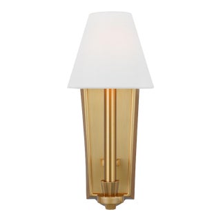 Alexa Hampton by Visual Comfort Studio Paisley Tall Sconce, Burnished Brass For Sale