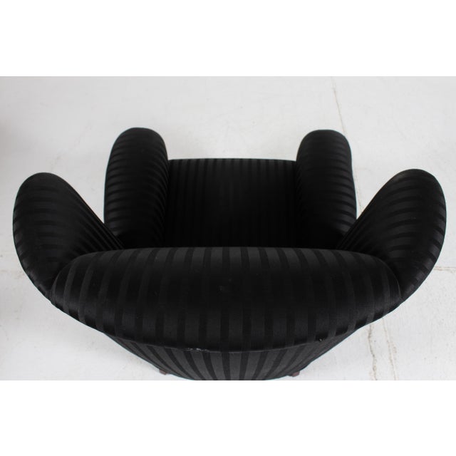 Large Danish Art Deco Lounge Chair with Black Fabric in the style of Fritz Hansen, 1930s For Sale - Image 9 of 11