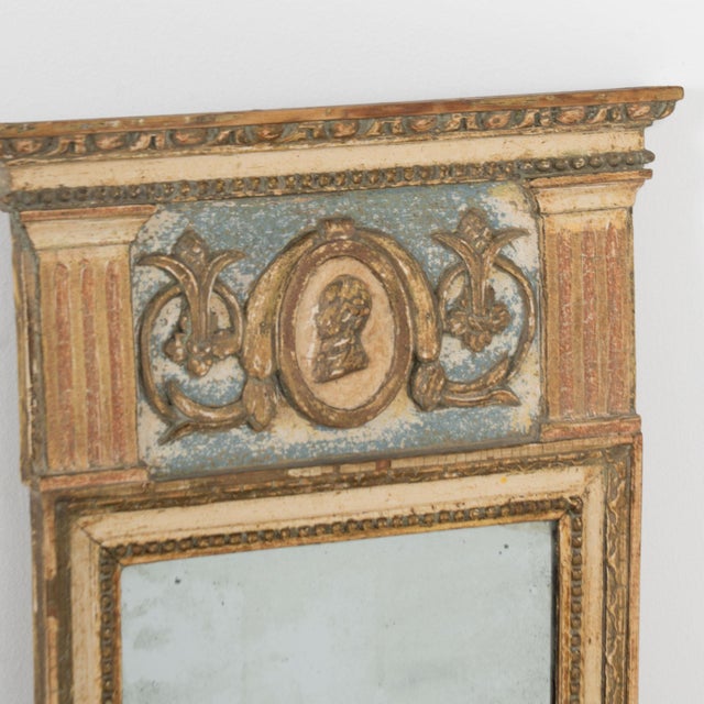 Neoclassical 19th Century Swedish Gold Gilt Trumeau Mirror For Sale - Image 3 of 10