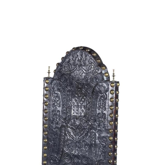 High-Backed Chairs with Coats of Arms, 19th Century, Set of 2 For Sale - Image 4 of 6