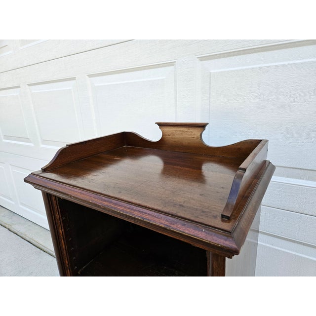 Antique Wooden Open Bookcase - Adjustable Shelf For Sale - Image 9 of 18