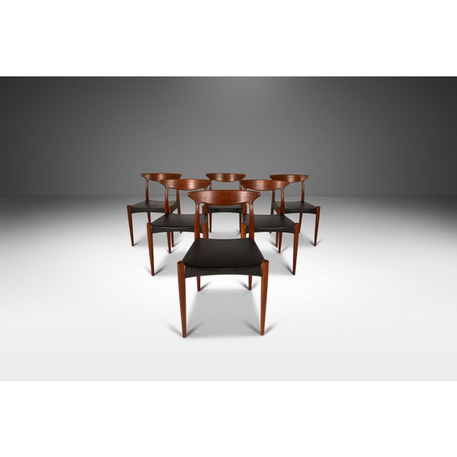 Set of 6 Model Mk 310 Dining Chairs by Arne Hovmand-Olsen With Original Leatherette Seats, Denmark, Circa 1960's For Sale - Image 13 of 13