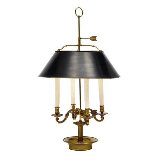 Vintage Large French Empire Style Bouillotte Lamp For Sale