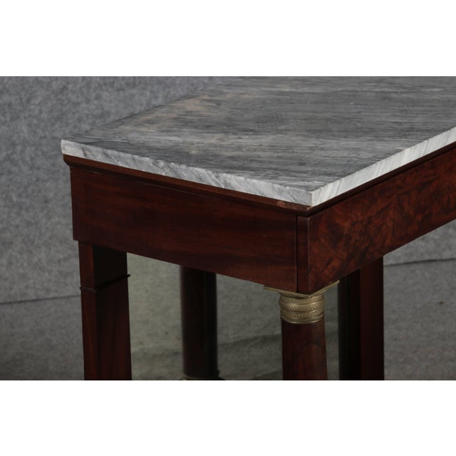 Wood Antique Empire Wall Console in Mahogany, 1810 For Sale - Image 7 of 18