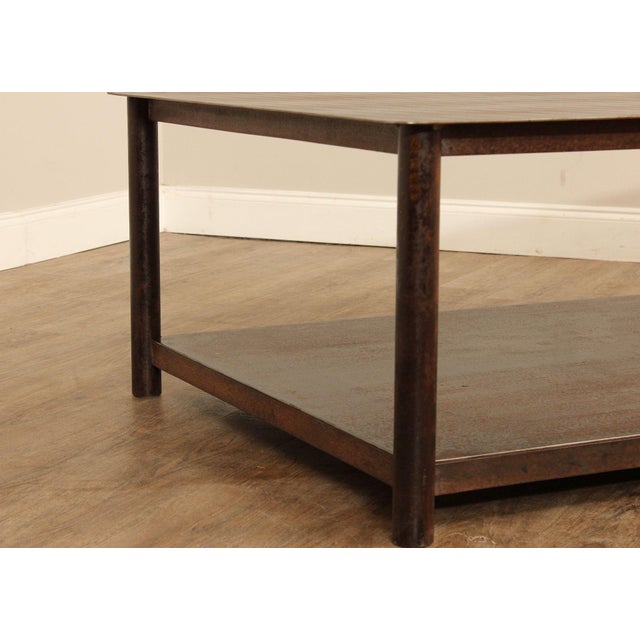Metal Jim Rose Patinated and Oxidized Steel Coffee Table For Sale - Image 7 of 12