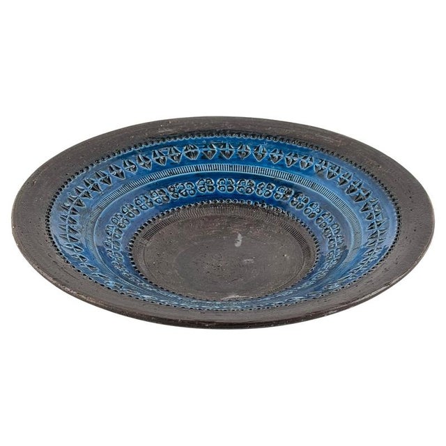 Large Rimini Blue Series Centerpiece Bowl by Aldo Londi for Bitossi, 1970s For Sale - Image 13 of 13