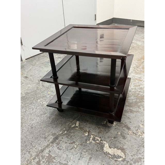 Baker Furniture Company Barbara Barry for Baker Furniture Mahogany Étagère Side Table, Model 3459 For Sale - Image 4 of 12