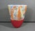 Large Glass Nuvo Lithuanian Art Glass Vase in Red Multicolor Confetti Finish For Sale - Image 4 of 10